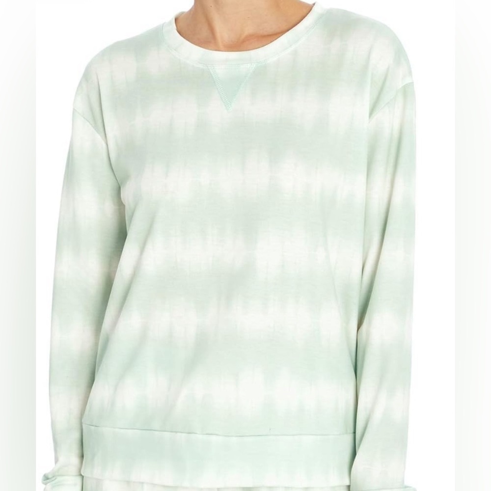 NWT Three Dots Women's Tie Dye Long Sleeve Pullover Sweatshirt- Size X-Small